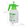 Relaxdays Pulvérisateur Universel Manuel 2L, Jet réglable, pour Eau et désherbant, brumisateur Jardin, Blanc et Vert