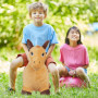 Relaxdays Animal Sauteur, Jouet en Forme de Cheval, Charge maximale : 50 kg, sans BPA, 3 Ans et Plus, Marron Clair