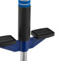 Relaxdays Bâton Sauteur pour Votre Enfant, Charge maximale : 35 kg, rembourré, antidérapant, Acier INOX, extérieur, Bleu