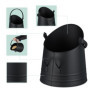 Relaxdays Charbonnière avec Pelle, Anse et poignée, 6,5 litres, Charbon, briquettes, Accessoires cheminée, Noir