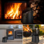 Relaxdays Charbonnière avec Pelle, Anse et poignée, 6,5 litres, Charbon, briquettes, Accessoires cheminée, Noir
