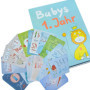 JAKO-O Cartes de naissance et de première année pour bébé - Jalons importants pour bébé - Cartes également comme journal intime 