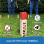 Toyfel Kubb Jeu de Quilles Finlandaises en Bois FSC ® XL et Sac en Tissu Knuut – Robuste Jeu Viking en Bois de Pin Jeu à Lancer 