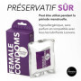 Loovara Préservatifs féminins sans latex 3 pièces - 3 préservatifs pour les femmes, dispositif médical, hypoallergénique, extra 