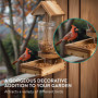 Navaris Mangeoire Oiseaux Exterieur - Maison Oiseau en Bois de Pin avec Distributeur Graines de Tournesol de 750ml - Cabane à Su