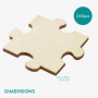 Navaris Puzzle Vierge en Bois - Puzzle Personnalisé Prêt à Peindre avec 200 Pièces - Jeu Bricolage Enfant de Construction Décora