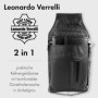 LEONARDO VERRELLI Portefeuille de serveur en cuir, porte-monnaie, pour homme et femme, avec ou sans holster, poche plaquée, avec