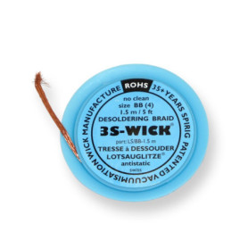 Spirig WICK2.7-1.5 3S-Wick Bobine de tresse à dessouder antistatique 2,7 mm x 1,5 m