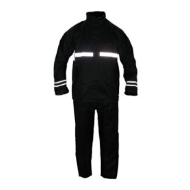 protectWEAR Combinaison Imperméable de moto, combinaison de pluie, 2 pièces, noir, RK, Taille: 4XL
