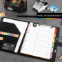 OfficeTree 5x Intercalaires Classeurs A4 Carton avec 6 Onglets - Intercalaire A4 pour Classeurs - Intercalaires A4 avec Multiper