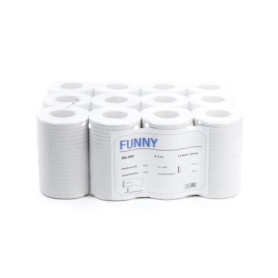 Funny rouleaux essuie-main, devidage central, 20 cm, 1-couche, blanc, 12 rouleaux