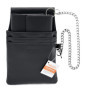 nean Serveur Argent Porte-Monnaie, Portefeuille avec Pochette, Holster Insert et chaîne, Noir