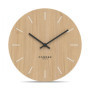 Cander Berlin MNU 2730 E Horloge murale en bois 28 cm silencieuse moderne placage chêne vintage sans bruit de tic-tac pour salon