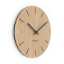 Cander Berlin MNU 2730 E Horloge murale en bois 28 cm silencieuse moderne placage chêne vintage sans bruit de tic-tac pour salon