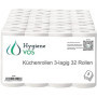 Hygiène VOS 32 rouleaux de cuisine absorbants 3 plis originaux dans un énorme paquet de 8 x 4 rouleaux (32 x 50 feuilles)
