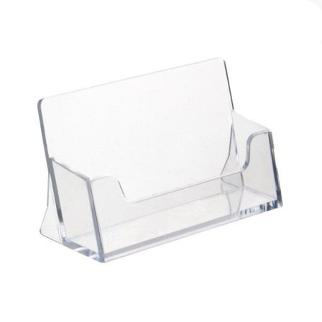 Lot de 10 porte-cartes de visite transparents - Format paysage