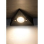 TRANGO 6740-45 Lot de 4 éclairage d'armoire de cuisine noir mat *COOK* encastrable - spot encastré avec module LED 4x 4,8 watts 