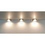 TRANGO 6740-45 Lot de 4 éclairage d'armoire de cuisine noir mat *COOK* encastrable - spot encastré avec module LED 4x 4,8 watts 