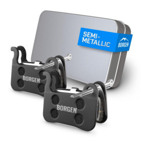 Borgen 2 Paires de Plaquettes de Frein vélo - Convient pour DEORE, XTR, Saint, Hone, Alfine - Semi-Métallique Compatible avec Le