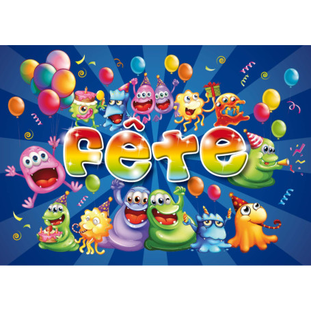 Edition Colibri (11072 FR Lot de 10 Cartes d‘invitation MONSTRES drôles en Français pour un anniversaire d‘enfant, pour une part