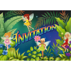 Edition Colibri 10 Cartes d‘invitation en Français FÉES DU PAYS MAGIQUE: lot de 10 cartes d'invitation pour un anniversaire de f
