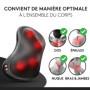 Wellax Coussin de massage relaxant avec fonction chauffante et rotation à 360 °, Shiatsu à 3 vitesses pour les épaules et le dos