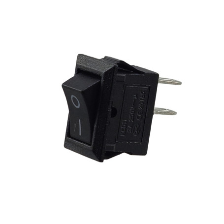 Mini interrupteur à bascule encastrable - 250 V 3 A AC/DC - 6 V 9 V 12 V 24 V 125 V - Noir rectangulaire - 9 x 13 mm - 2 pôles m