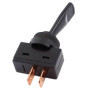 ASW-13 Interrupteur à bascule pour voiture, 12 V 20 A, noir, avec poignée plate, 2 positions, 2 pôles, pour voitures, camions, b