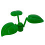 CMC imports 6255 Lot de 20 blocs de construction à clipser, vert clair, compatibles avec 3 grandes feuilles, pour jardin, ville,