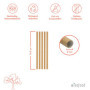 wisefood Lot de 100 pailles marron, diamètre : 8 mm x 14,5 cm, sans PLA/PE (acide polylactique/polyéthylène), jetables, biodégra