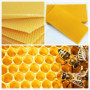 Lot de 18 plaques de cire d'abeille 100 % pure (19,5 x 39,5 cm) 1,4 kg, parois centrales pour les apiculteurs, la fabrication de