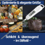 1 thermomètre de cuisine (numérique) - Rapide - Pour aliments et boissons (de -50 °C à +300 °C) - BMUT KT-2 - Thermomètre de cui