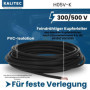 Kalitec Câble de câblage H05V-K 1 mm² noir de 10 m - Flexible - En PVC - Toron 1 mm² - Câblage à fil fin - Câble unique - Câble 