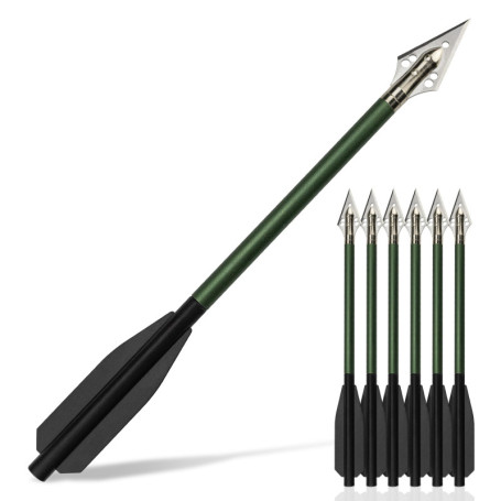 HOME WOODS Crossbow Flèches d'arbalète avec Pointes de Chasse 50 à 80 LBS pour la Chasse Arbalète Pistolet Boulon d'arbalète Cib
