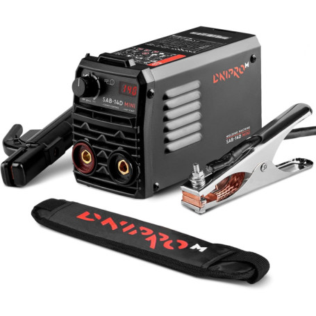 Dnipro-M SAB-14D Poste à Souder Inverter 230V 140A Soudeur IGBT avec Fonction HotStart et Protection Thermique, Électrode de 1,6