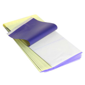 LuLyL Lot de 20 feuilles de papier de transfert de tatouage - Format A4 - Papier carbone - Tatouage graphite