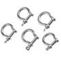 5pcs 5mm Acier INOX Grade Dee Bow Manille Boucle Bateau Marine Marine Ombre Voil