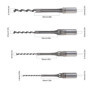 OTOTEC 4pcs Kit de Forets à Trou Carré pour Travail du Bois, Ensemble de Ciseaux à Mortaiser en Bois 6,4mm / 8mm / 9,5mm / 12,7m