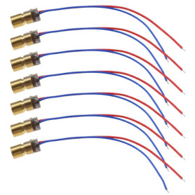 20PCS 5V 650nm Moins de 5mW Laser à Point Rouge Tube Laser à Diode Laser Rouge avec Diamètre Extérieur de la Tête 6mm pour Instr