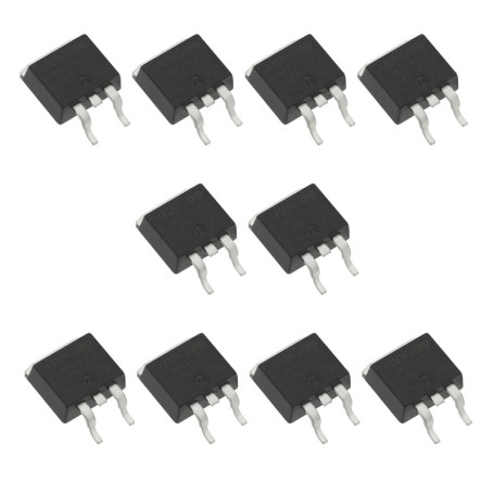 OTOTEC Lot de 10 transistors TO-263 canal N GB10NC60HD GB10NC60KD STGB10NC60HD 600 V 10 A D2PAK compatible avec Miele ELP-265 EL