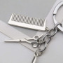 EMSea 2pcs Coiffeur Sèche-Cheveux Ciseaux Peigne Pendentif à Breloque Porte-clés 3 en 1 Conception pour Coiffeur Salon Propriéta