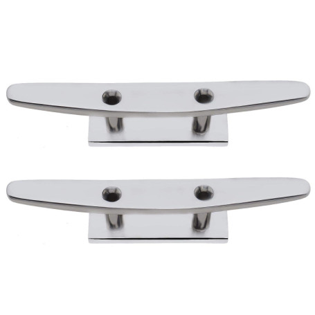 YINETTECH 2pcs Taquets d'amarrage à 2 Trous Acier Inoxydable 316 6 Pouces 6 Pouces pour Bateaux Sécurisation du Quai