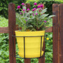 Erpmlyo 4 PièCes -Corps Suspendus JardinièRes Porte-Pots de Fleurs Plante Fer Supports ClôTure MéTal en Pot Support Monté Balcon