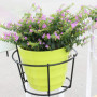 Erpmlyo 4 PièCes -Corps Suspendus JardinièRes Porte-Pots de Fleurs Plante Fer Supports ClôTure MéTal en Pot Support Monté Balcon