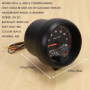 Niejgay Universel 3,75 Pouces 12V LED Blanche Retro-Eclairee Jauge Tachymetre avec Voyant De Changement De Rouge pour Voiture a 