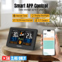 Raddy N75 Station météo Wi-Fi avec Capteur Extérieur, station météo sans fil 7,5", APP affiche les données météo, horloge réseau