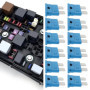 ECSiNG Assortiment de 180 Fusibles pour Voiture Mini Fusibles à Lame 12 V 24 V 32 V pour Automobile Bateau Appareil électrique 1