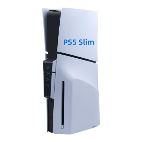 Mcbazel PS5 Slim Extension Hub USB 2.0 4 Ports, Adaptateur Répartiteur de Chargeur Haute Vitesse, Multiport USB Très Grande Vite