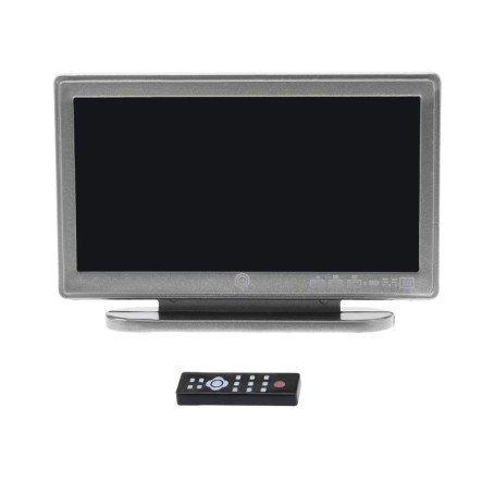 ECSiNG Mini Télévision pour Maison de Poupée Miniature TV 1:12 Échelle en Plastique Simulation TV avec Télécommande Mini Meubles