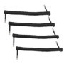 ECSiNG 4pcs Téléphone Combiné Cordon Remplacement Enroulé Téléphone Combiné Câble PVC Téléphone Accessoires 1.5 Mètres Noir